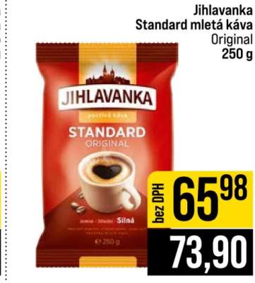 Jihlavanka Standard mletá káva