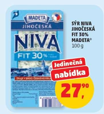 Sýr Niva Jihočeská Fit 30% Madeta