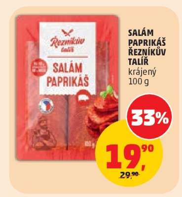 SALÁM PAPRIKÁŠ ŘEZNÍKŮV TALÍŘ