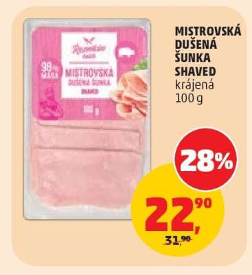 Mistrovská Dušená Šunka Shaved