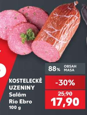 KOSTELECKÉ UZENINY Salám Rio Ebro 100 g