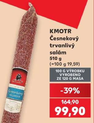 KMOTR Česnekový trvanlivý salám