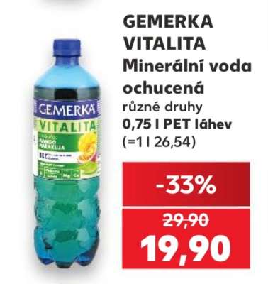 GEMERKA VITALITA Minerální voda ochucená
