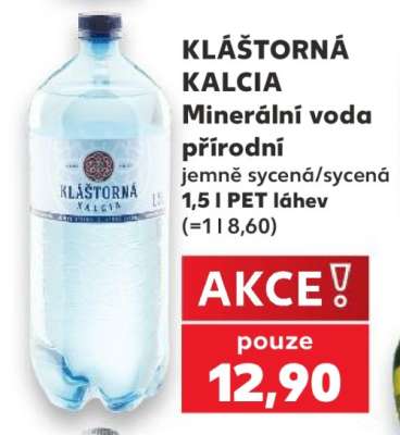 KLÁŠTORNÁ KALCIA Minerální voda přírodní