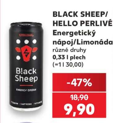 BLACK SHEEP/HELLO PERLIVÉ Energetický nápoj/Limonáda