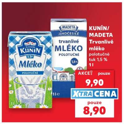 Kunín Madeta
Trvanlivé mléko