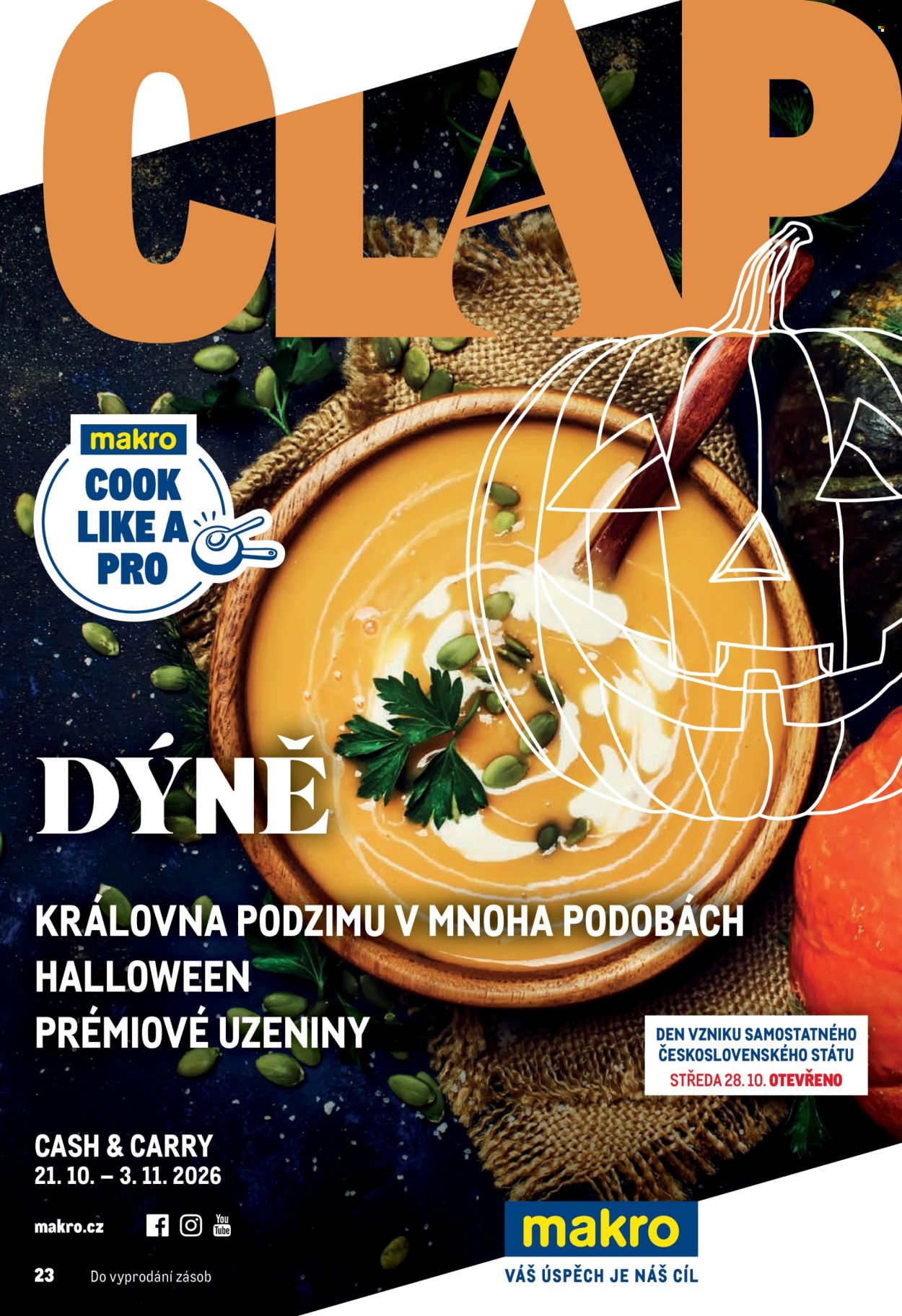 Leták MAKRO - 21.10.2026 - 3.11.2026. Strana 1