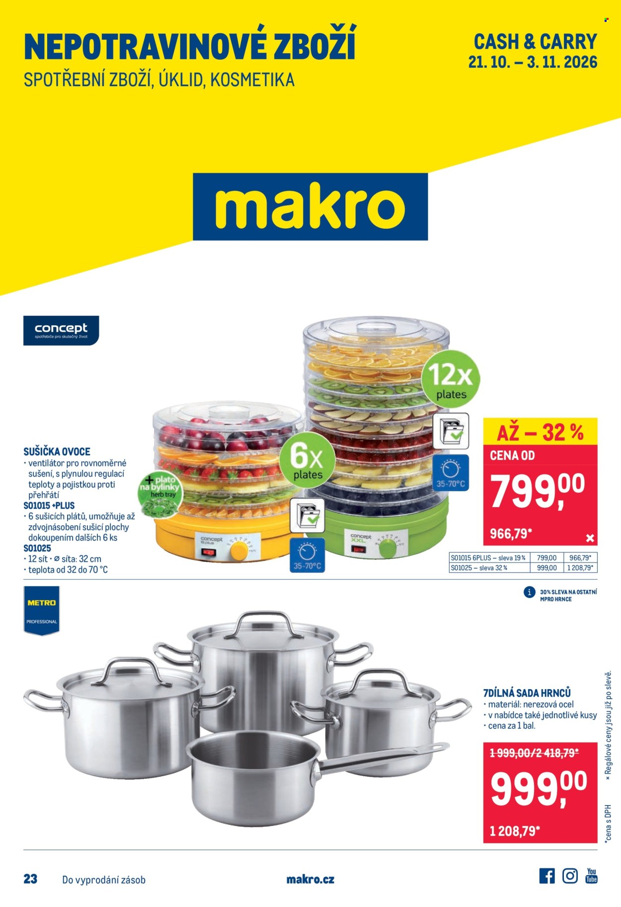 Leták MAKRO - 21.10.2026 - 3.11.2026. Strana 1