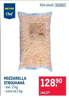 Mozzarella strouhaná