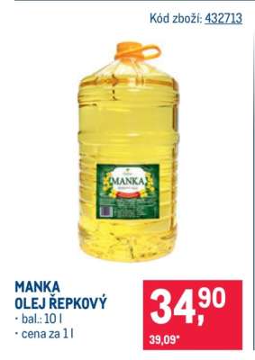Manka olej řepkový