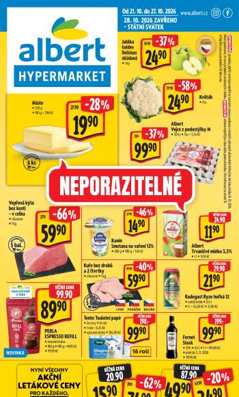 Leták Albert Hypermarket - 21.10.2026 - 27.10.2026.