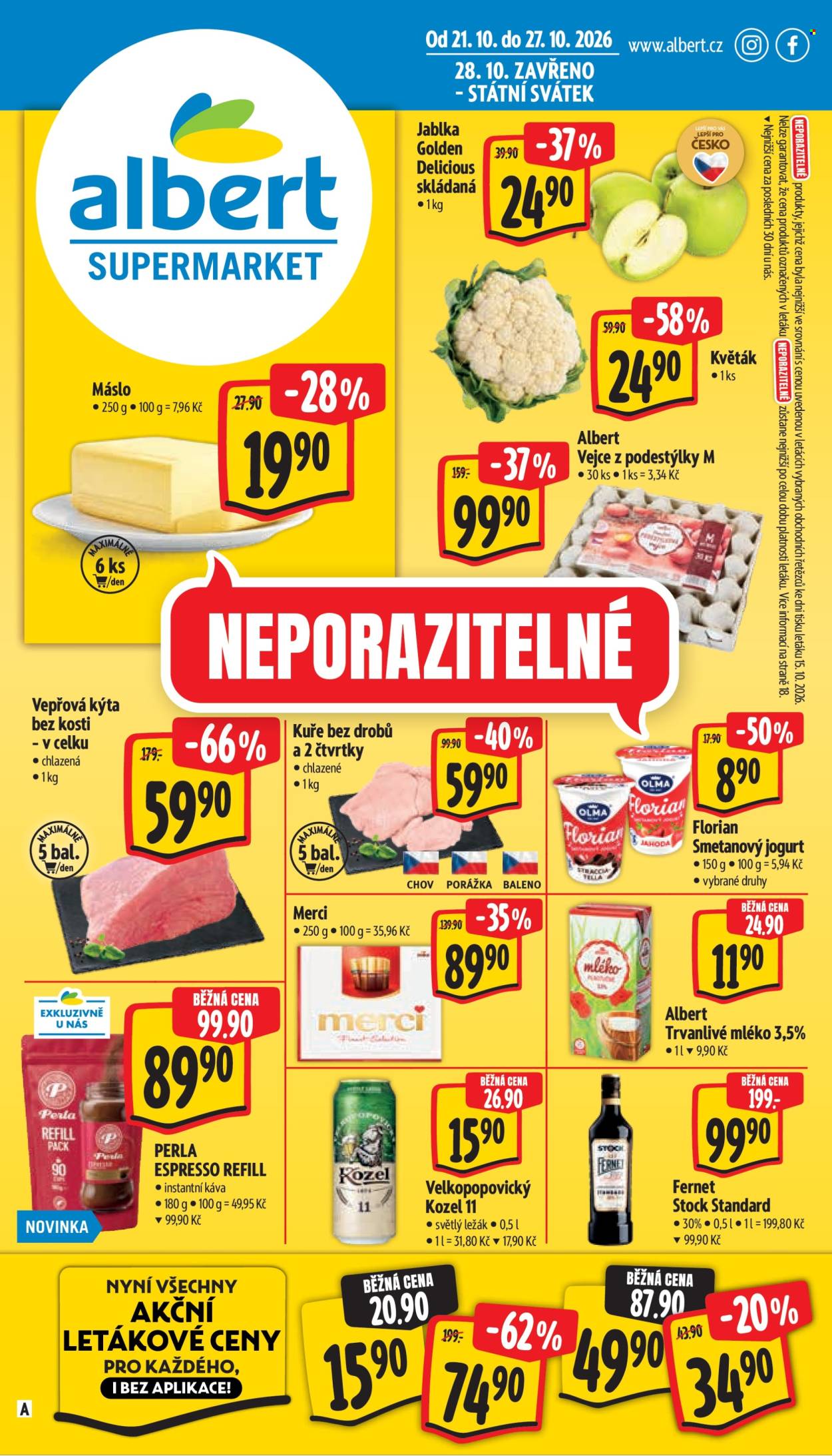 Leták Albert Supermarket - 21.10.2026 - 27.10.2026. Strana 1