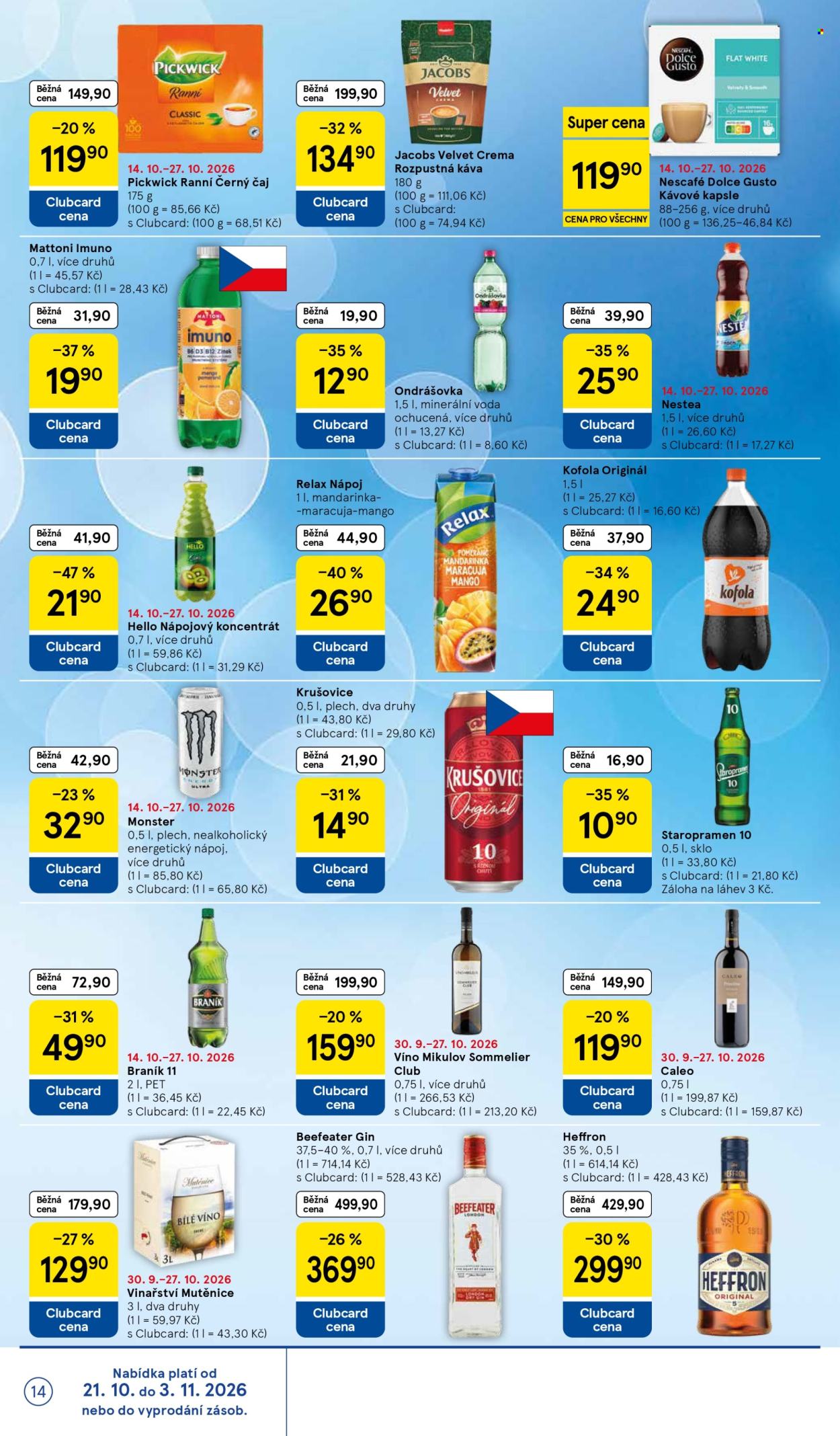 Leták TESCO supermarket - 21.10.2026 - 27.10.2026. Strana 14