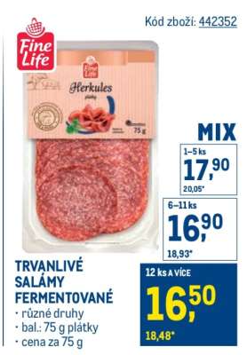 TRVANLIVÉ SALÁMY FERMENTOVANÉ