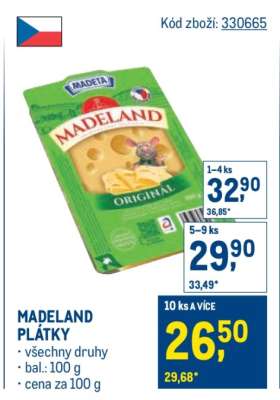 Madeland plátky