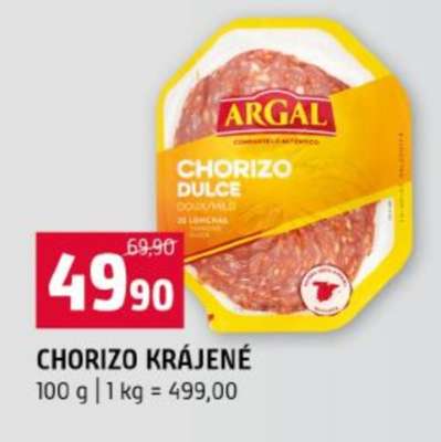 Chorizo krájené