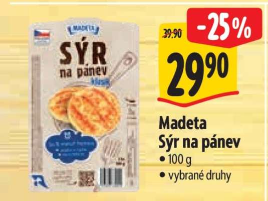 Madeta Sýr na pánev