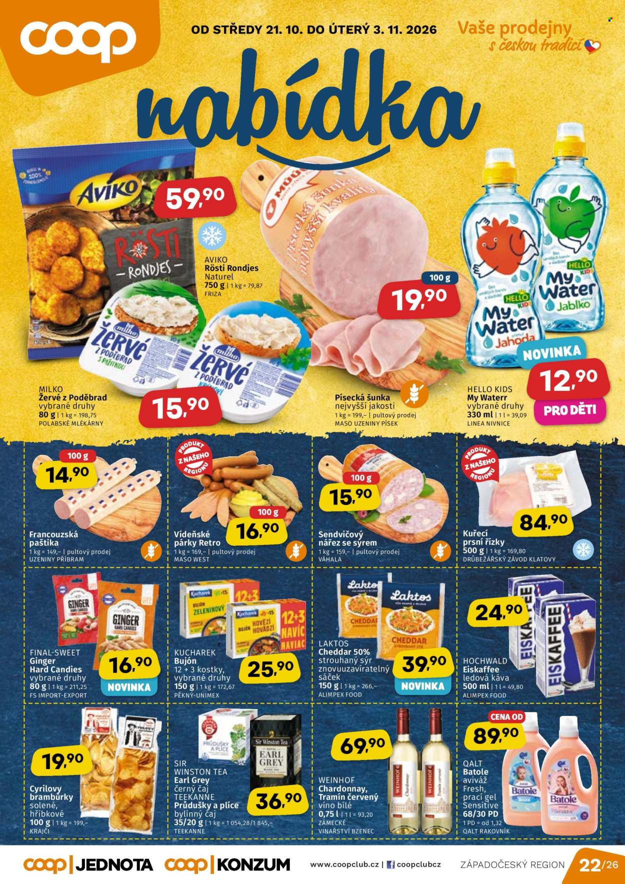 Leták coop JEDNOTA - 21.10.2026 - 3.11.2026. Strana 1