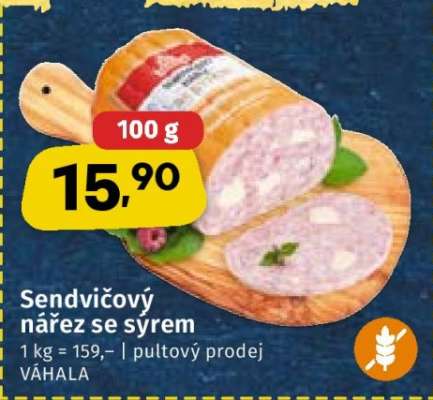 Sendvičový nářez se sýrem