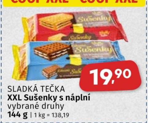 XXL SUŠENKY S NÁPLNÍ