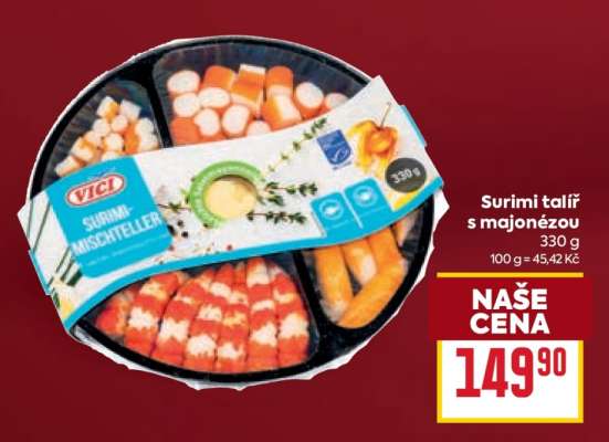 Surimi talíř s majonézou