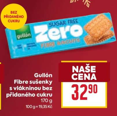 Gullón Fibre sušenky s vlákninou bez přidaného cukru