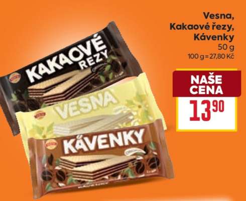 Vesna, Kakaové řezy, Kávenky