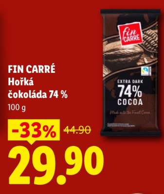 Fin Carre Hořká čokoláda 74%