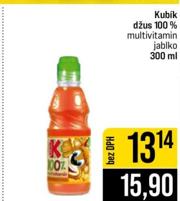 Kubík džus 100 % multivitamin jablko 300 ml
