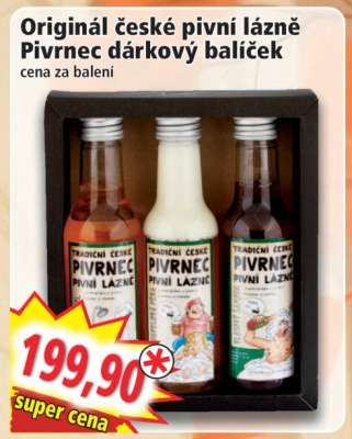 Originál české pivní lázně Pivrnec dárkový balíček