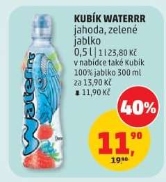 KUBÍK WATERRR jahoda, zelené jablko