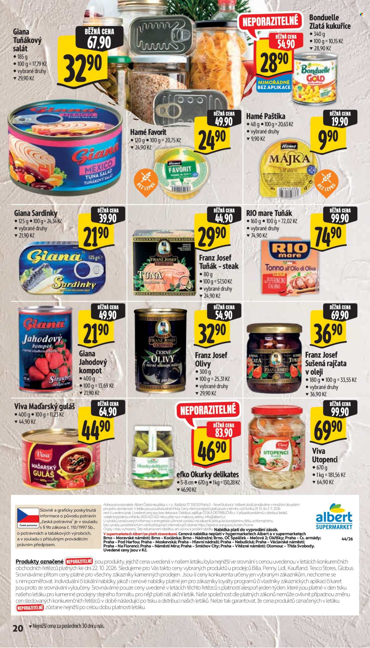 Leták Albert Supermarket - 29.10.2026 - 3.11.2026. Strana 28