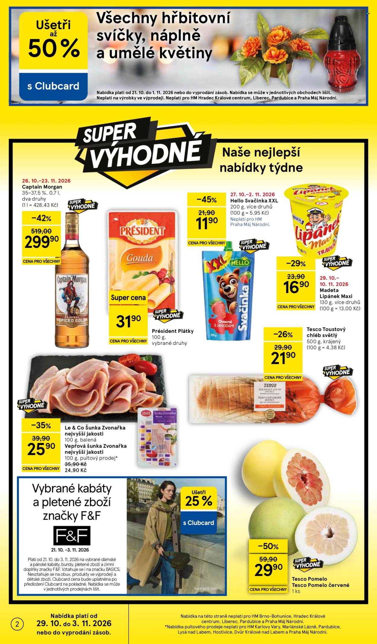 Leták TESCO - 29.10.2026 - 3.11.2026. Strana 2