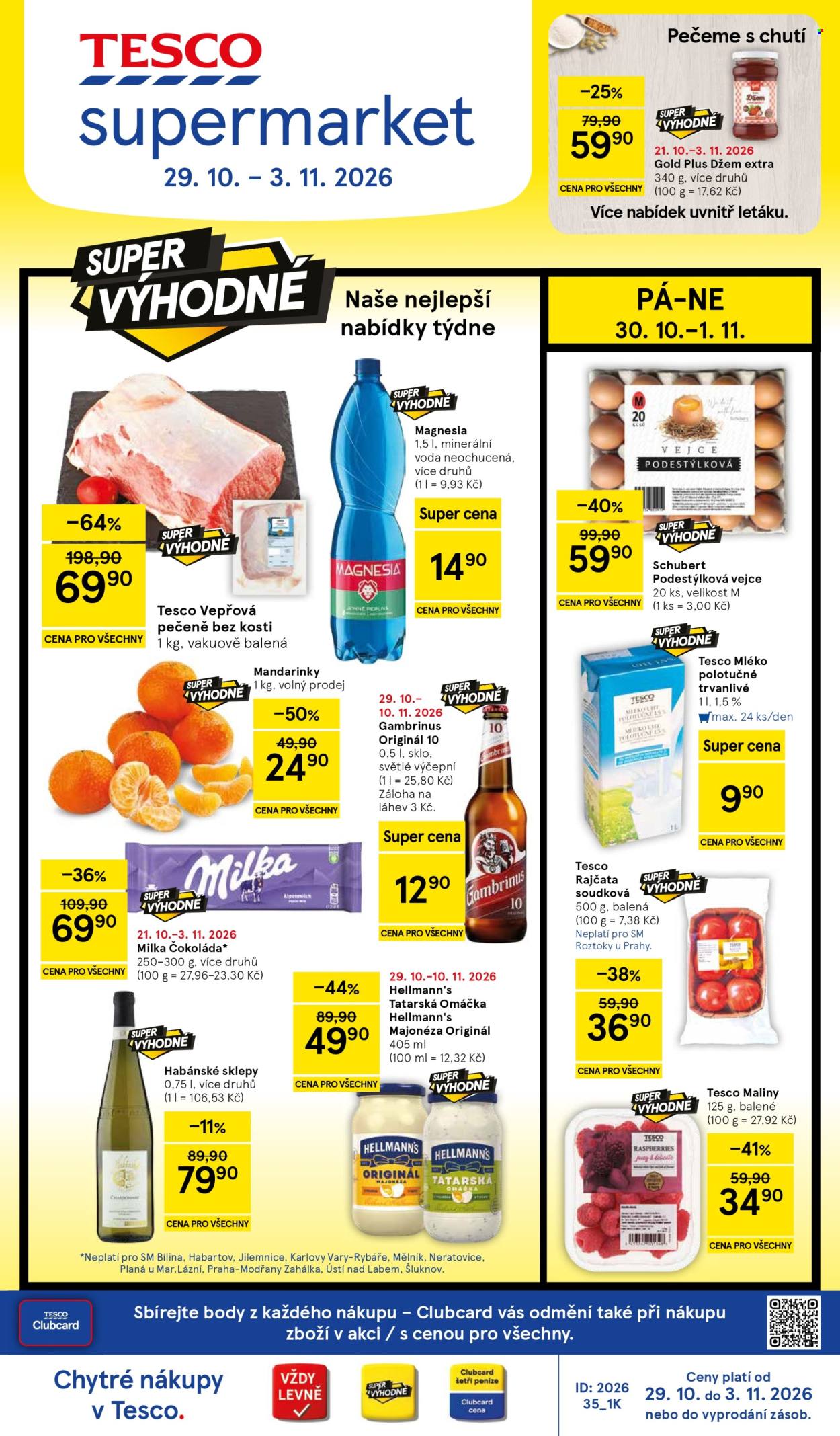 Leták TESCO supermarket - 29.10.2026 - 3.11.2026. Strana 1