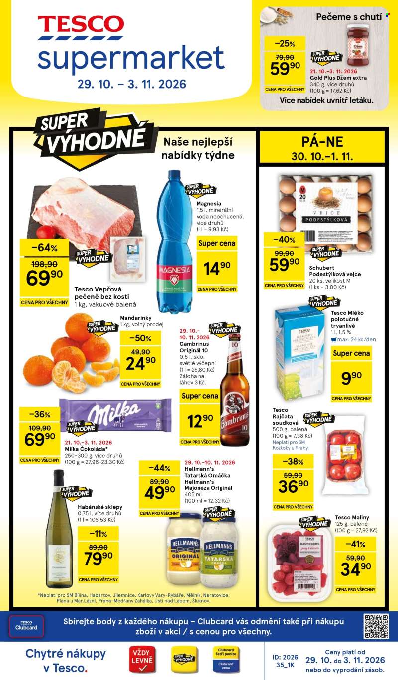 Leták TESCO supermarket - 29.10.2026 - 3.11.2026.