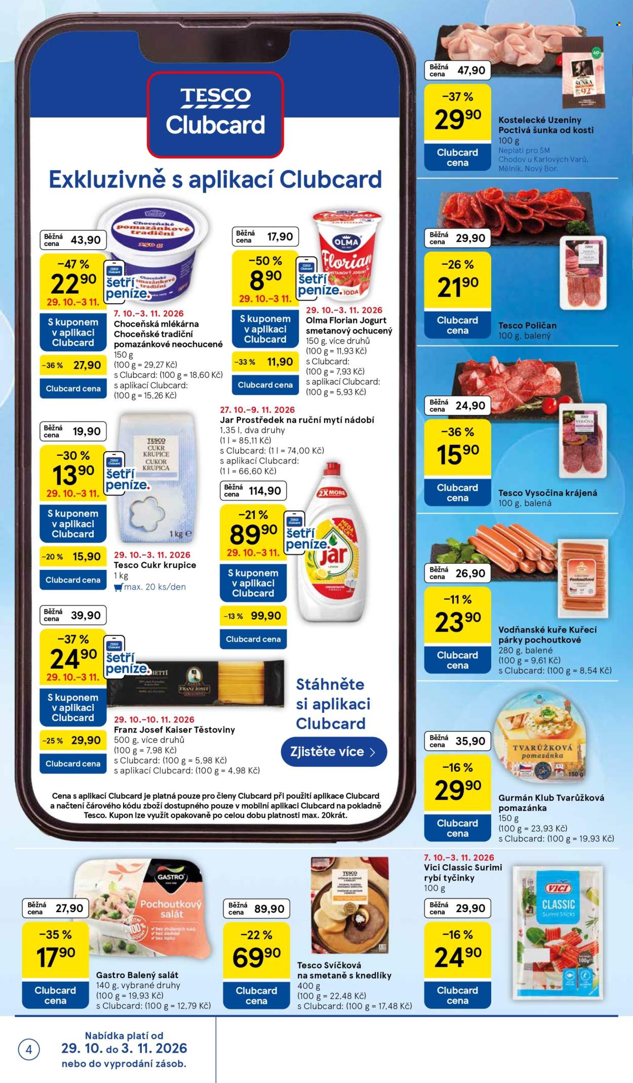 Leták TESCO supermarket - 29.10.2026 - 3.11.2026. Strana 4