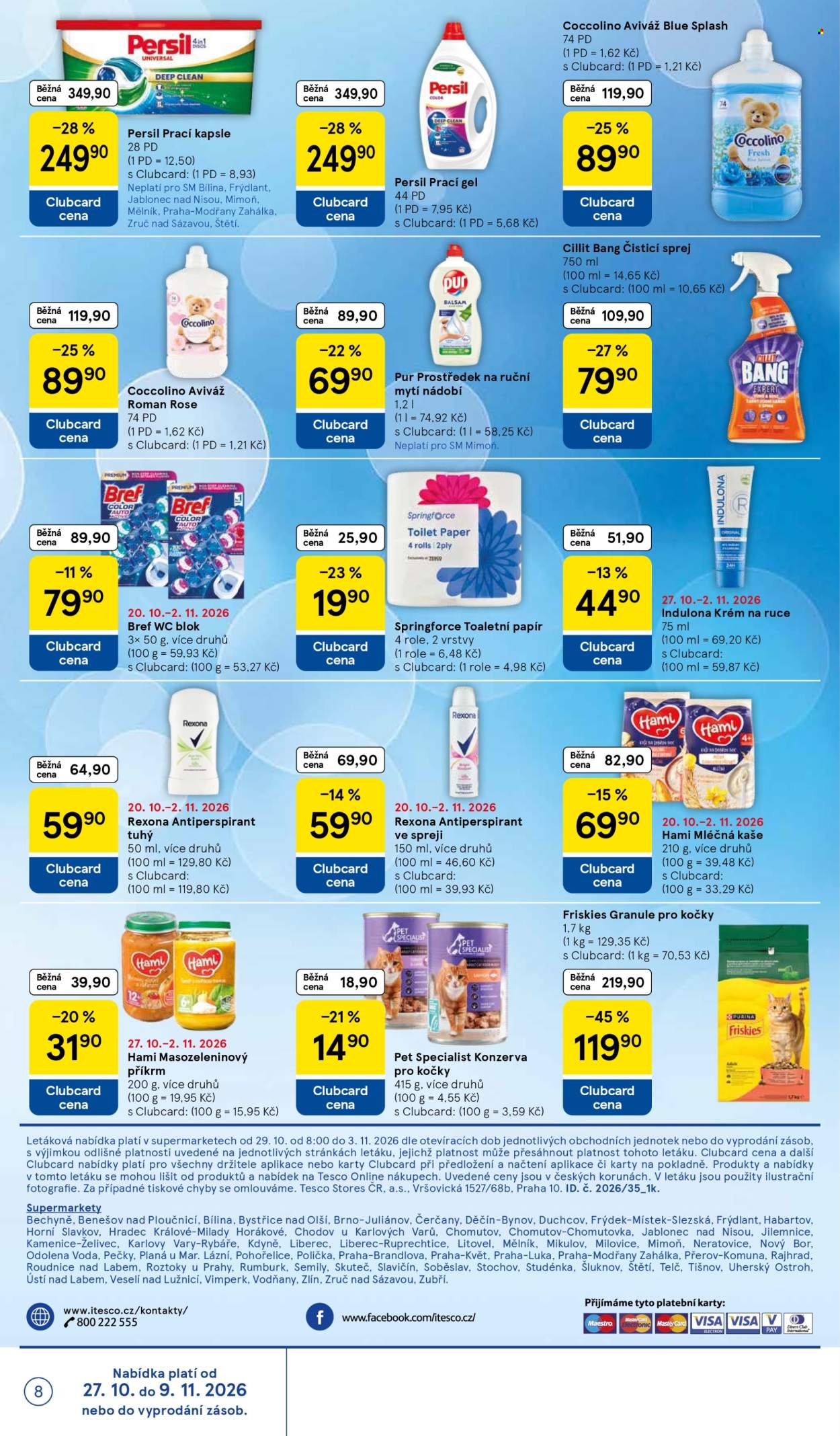 Leták TESCO supermarket - 29.10.2026 - 3.11.2026. Strana 8