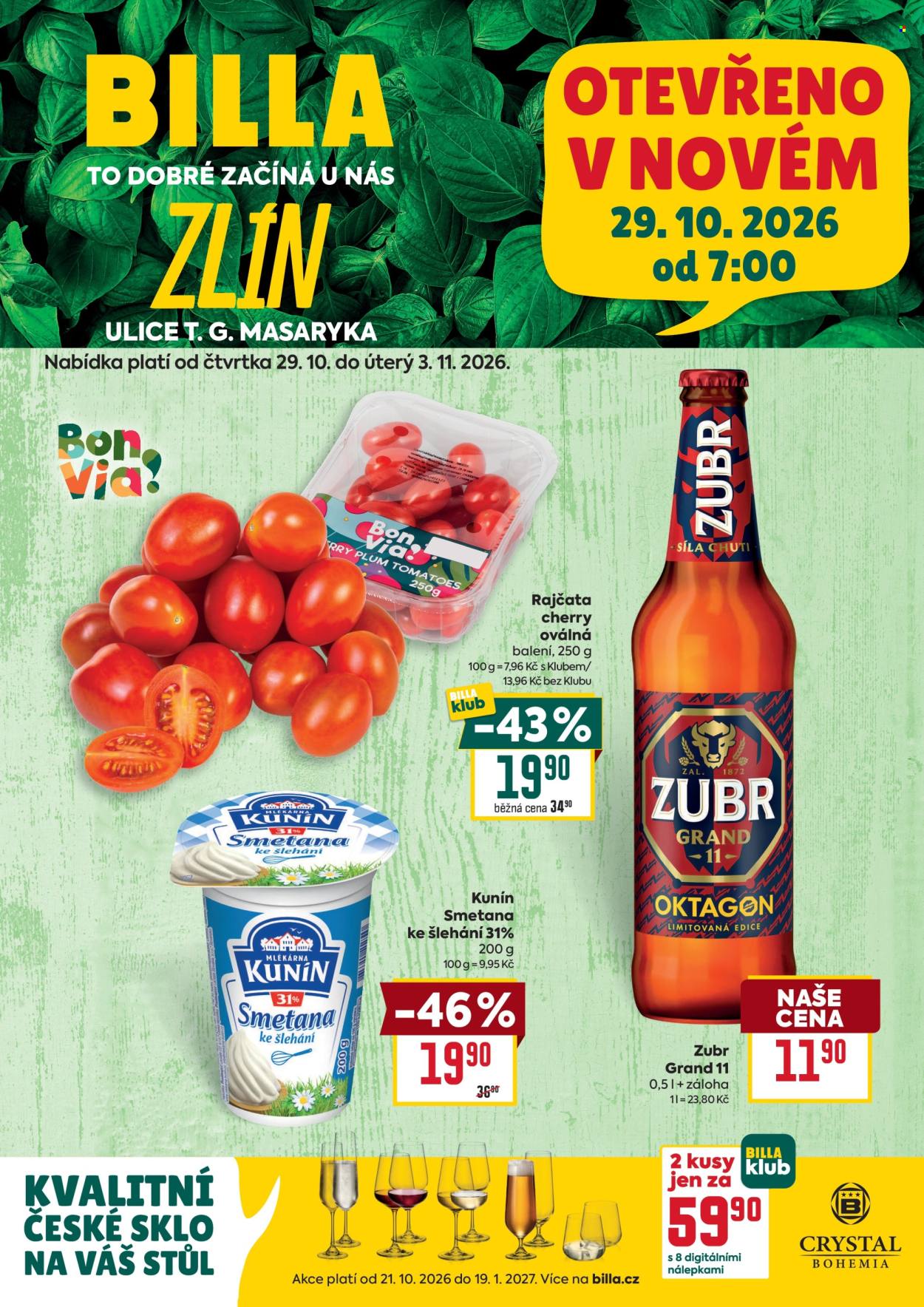 Leták BILLA - 29.10.2026 - 3.11.2026. Strana 1