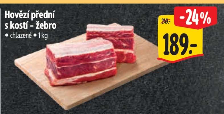 Hovězí přední s kostí – žebro