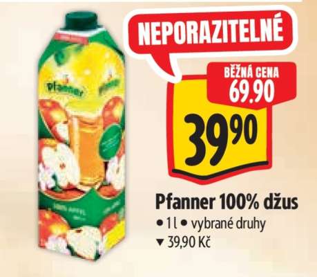 Pfanner 100% džus