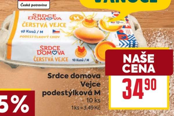 Srdce domova Vejce podestýlková M