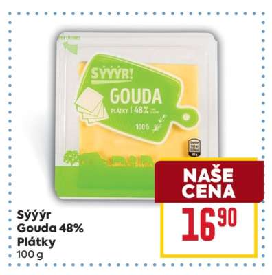 Sýýýr Gouda 48% Plátky