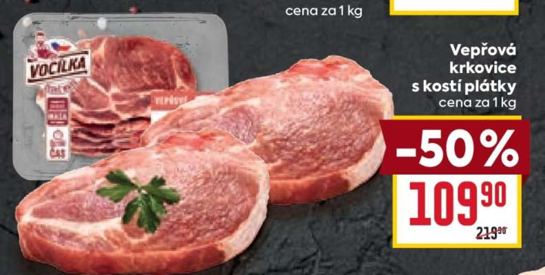 Vepřová krkovice s kostí – plátky •