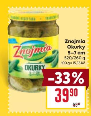 Znojmia Okurky 5–7 cm