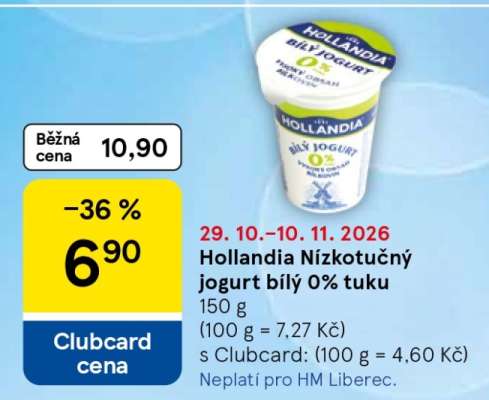Hollandia Nízkotučný jogurt bílý 0% tuku
