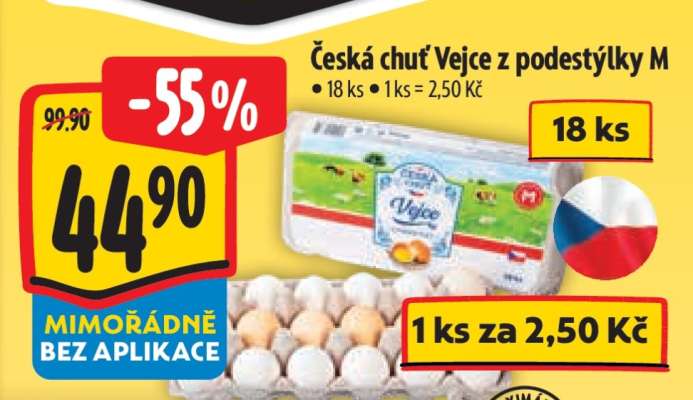 Česká chuť Vejce z podestýlky M