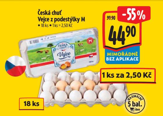 Česká chuť Vejce z podestýlky M