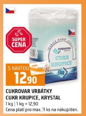 CUKROVAR VRBÁTKY CUKR KRUPICE, KRYSTAL