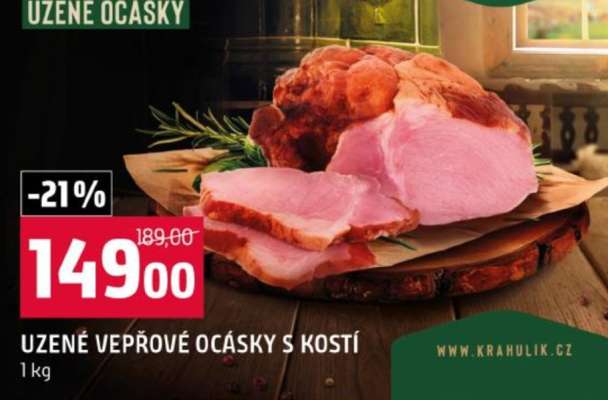 Uzené vepřové ocásky s kostí