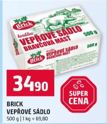 Brick vepřové sádlo